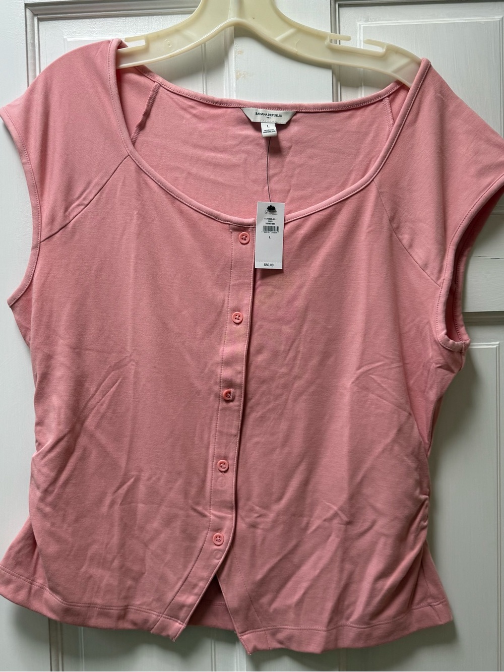 Banana Republic Dusty Pink Cap-Sleeve Tank Top